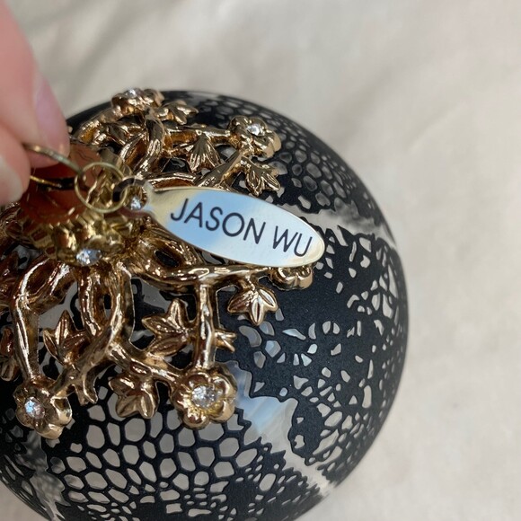 Jason Wu Ornament designer limitted rare pair glass decorations Christmas tree - Picture 6 of 8